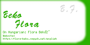 beko flora business card